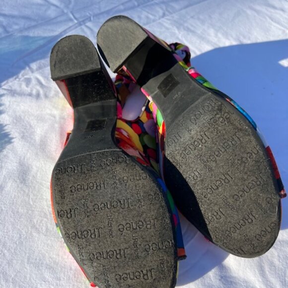 J Renee Floral Peep Toe Slingback Heels, 9.5 Wide - Picture 6 of 6